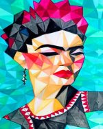 Geometric Frida Kahlo Paint By Numbers