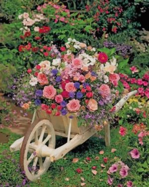 Flowers Wagon Paint By Numbers