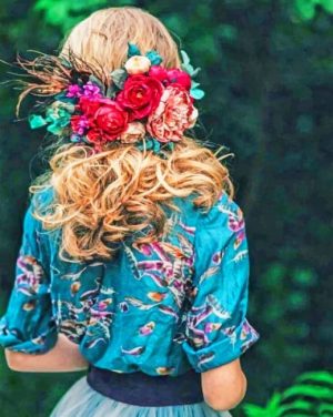 Girl In Flowers Crown Paint By Numbers