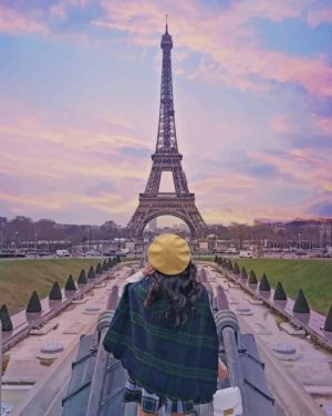 Girl In Paris paint by numbers