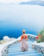 Girl In Santorini Paint By Numbers