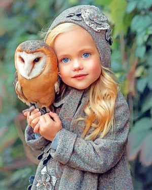 Girl With Owl Paint By Numbers