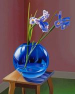 Globe Vase With Irises Paint By Numbers