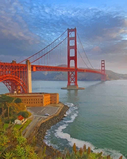 Golden Gate Bridge California Paint By Numbers