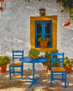 Greek Vintage Coffee Paint By Numbers