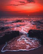 Red Sunset Sea Paint By Numbers