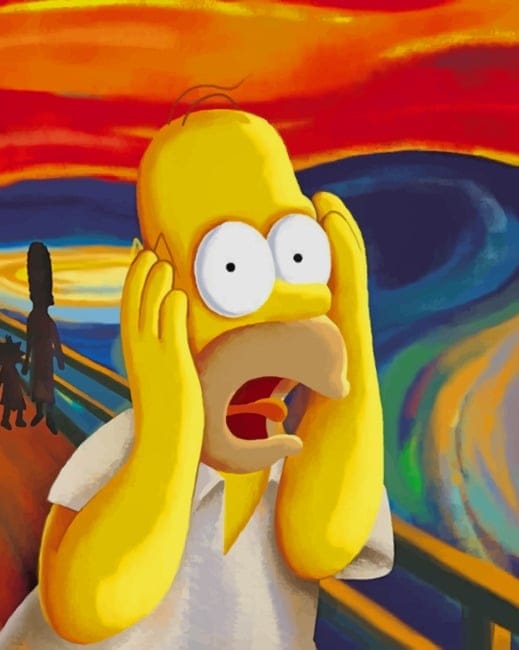 Homer Screaming Paint By Numbers