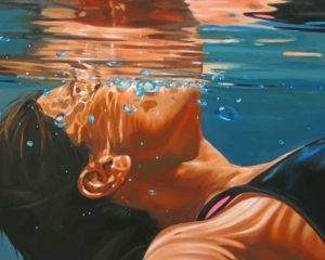 Lady Underwater Paint By Numbers