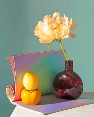 Lemons And Flower Vase Paint By Numbers