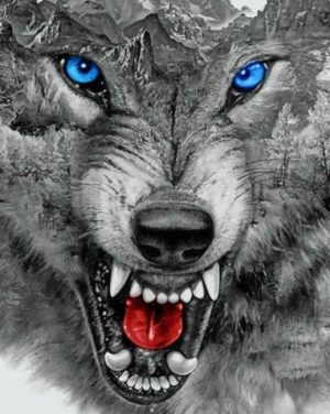 Mad Wolf Paint By Numbers