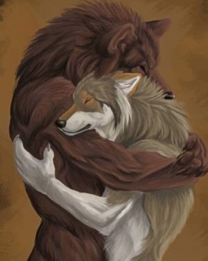 Werewolves Hug Paint By Numbers