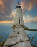 Palmer Island Lighthouse Paint By Numbers