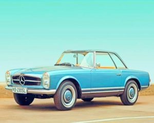Blue Mercedes Benz Paint By Numbers