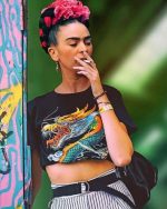 Frida Kahlo Smoking Paint By Numbers