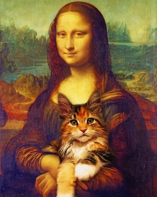 Mona Lisa And Cat Paint By Numbers
