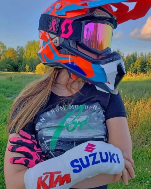 Motorcyclist Girl Paint By Numbers