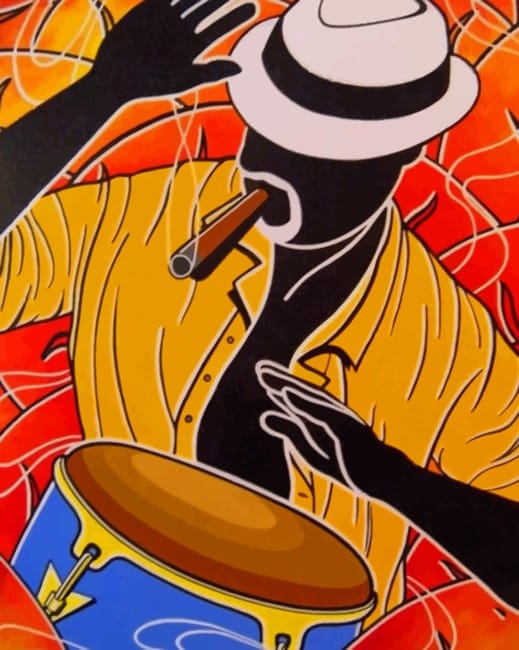 Musician African Man Paint By Numbers