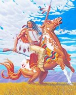 Native American On Horse Paint By Numbers