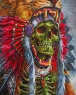 Native American Skull Paint By Numbers