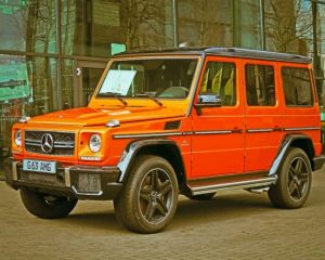 Orange Mercedes Benz G63 Paint By Numbers