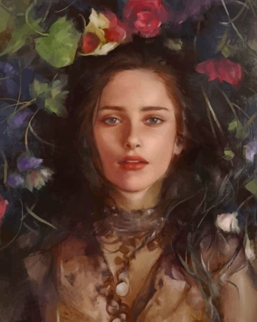 Girl Lying On Flowers Paint By Numbers