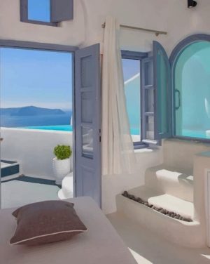 Santorini House Paint By Numbers
