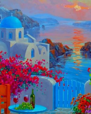 Santorini Island Paint By Numbers