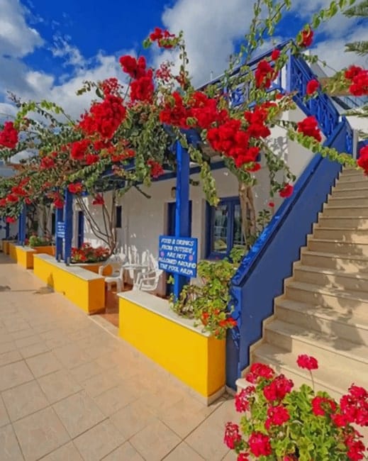 Santorini Greece Island Paint by numbers