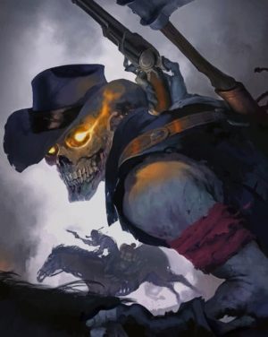 Skeleton Cowboy Paint By Numbers