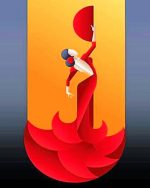 Illustration Flamenco Dancer Paint By Numbers