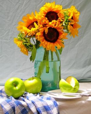 Sunflowers And Apples Paint By Numbers