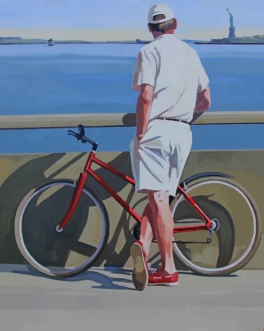 Man With Bicycle Paint By Numbers