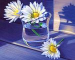 Daisies In Glass Paint By Numbers