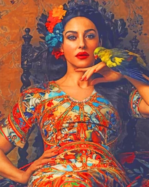 Woman And Parrot Paint By Numbers