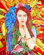 Woman And Parrot Paint By Numbers