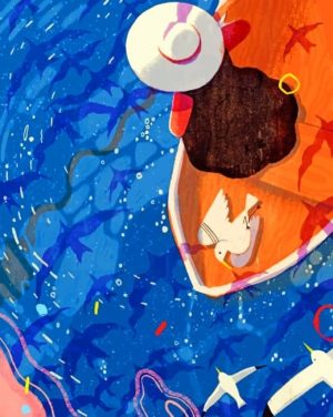 Woman On Boat Paint By Numbers