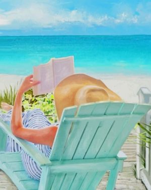 Woman Reading A Book Paint By Numbers