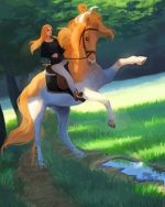 Woman Riding Horse Paint By Numbers