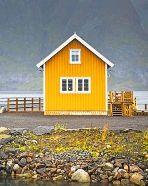 Yellow Cabin Paint By Numbers