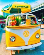 Yellow Volkswagen Van Paint By Numbers