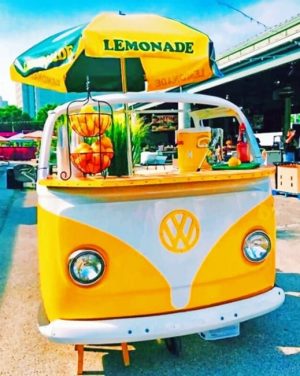 Yellow Volkswagen Van Paint By Numbers