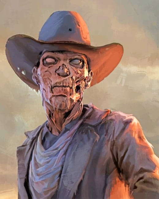 Zombie Cowboy Paint By Numbers