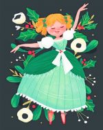 Little Cartoon Ballerina paint By Numbers