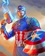 Marvel Captain America Paint By Numbers