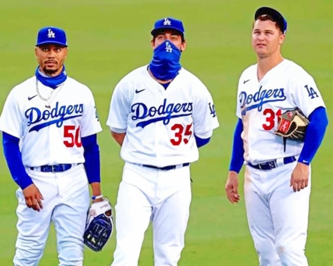 Dodgers Baseball Players Paint By Numbers