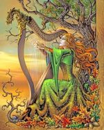 Celtic Harp Player Paint By Numbers