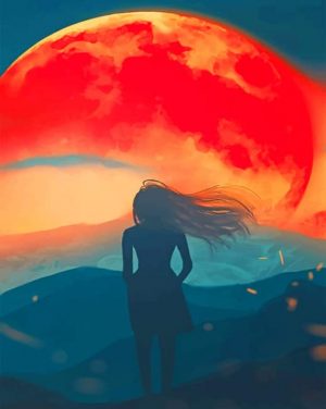 Girl Silhouette Paint By Numbers