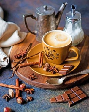 Hot Coffee And Chocolate Paint By Numbers