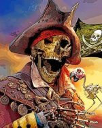 Pirate Skull Paint By Numbers