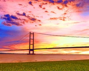 Sunset Humber Bridge Paint By Numbers